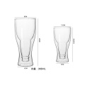 365ml double wall beer mug borosilicate glass mug for beer glass bottle shape mug